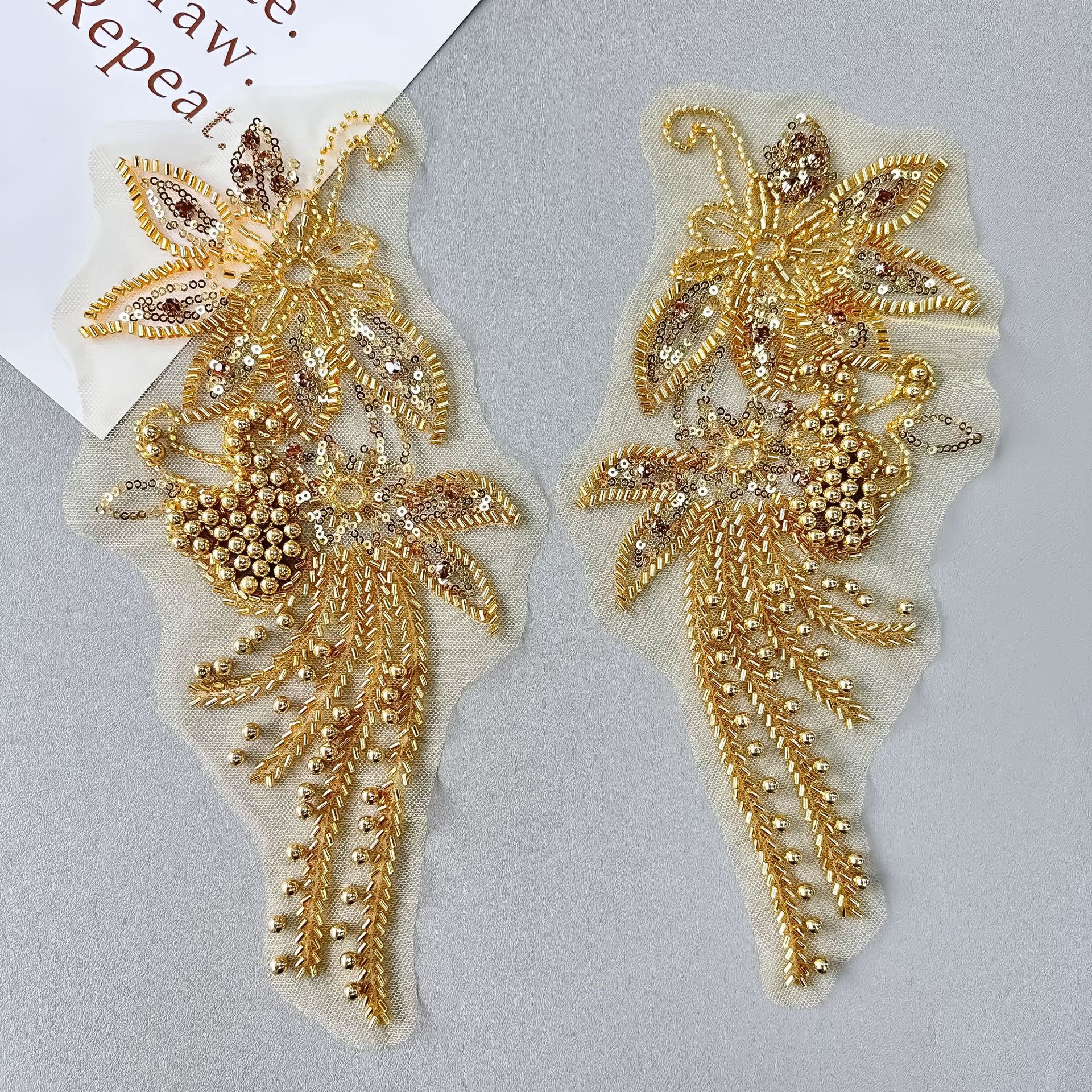 H8050 골드 비즈 쌍