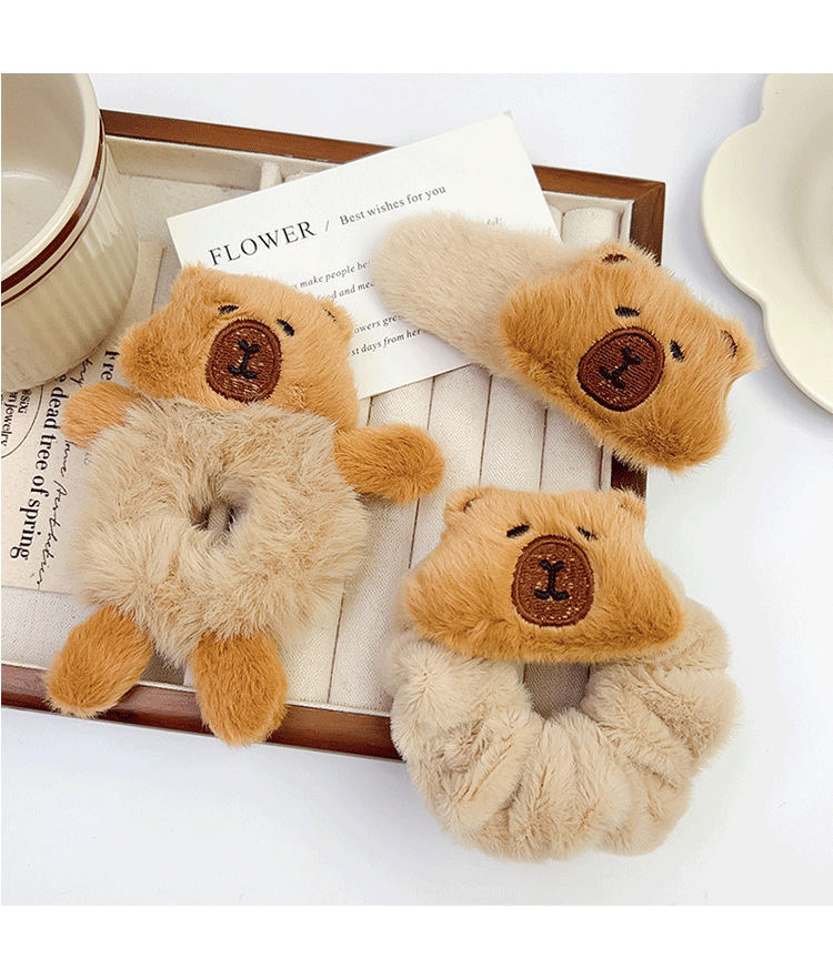 1 Piece Quantity Daily Occasion Cartoon Style Cute Women's Animal Plush Hair Clip Hair Band Hair Tie
