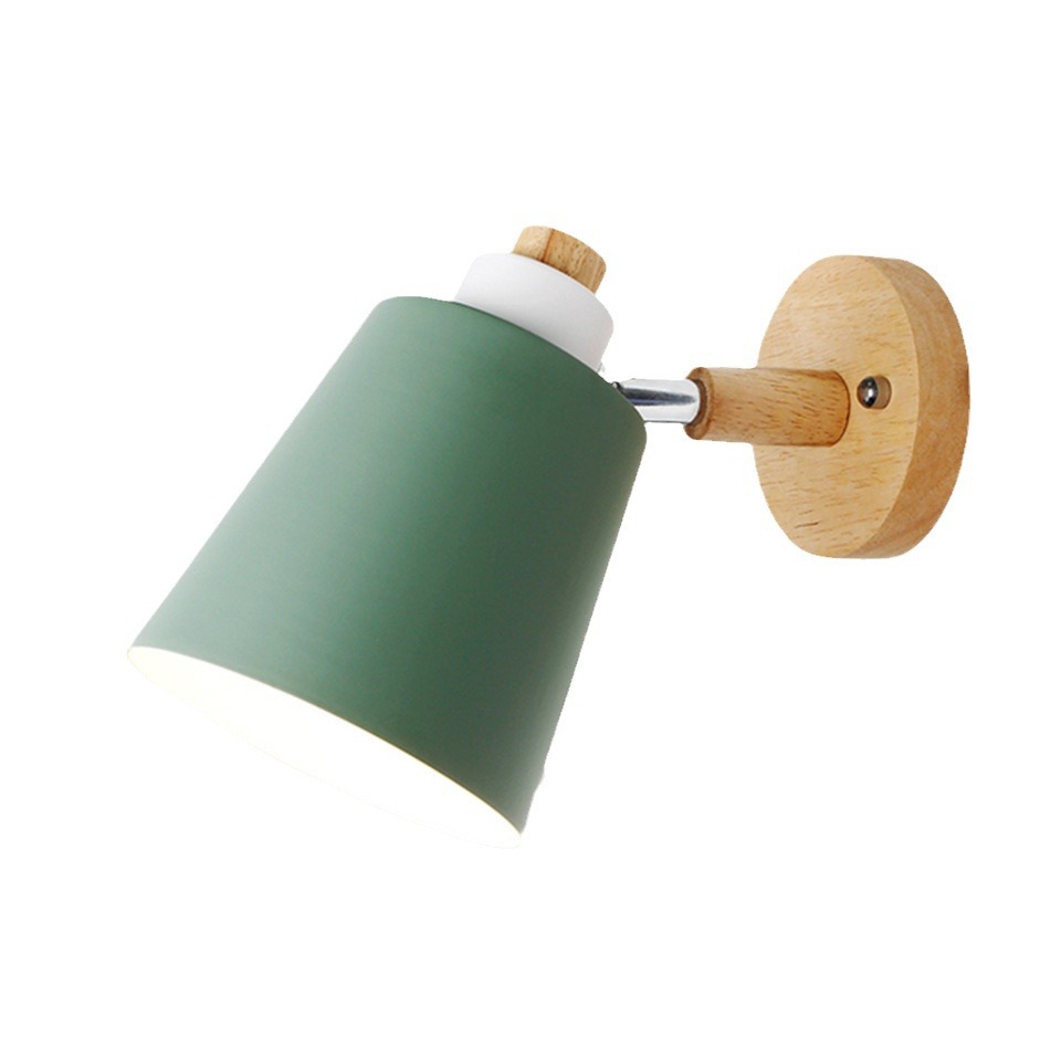 Transfronterizo exclusivo moderno simple DIY macaron lámpara de pared interruptor de enchufe de madera Nordic lámparas decorativas