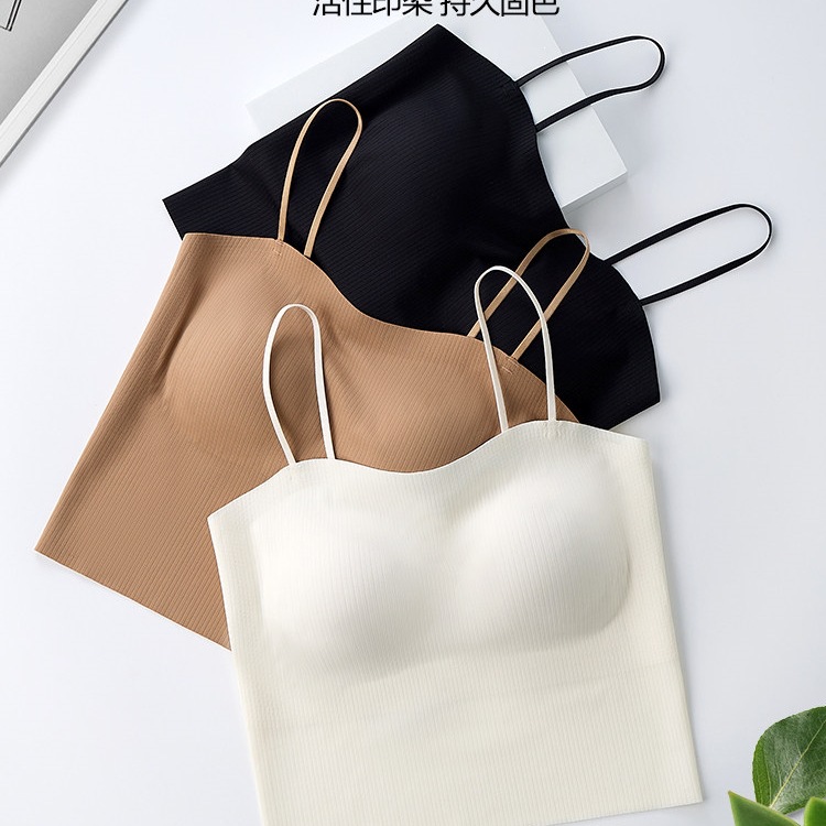 Banana Tree Style Camisole, Innerwear/Outerwear, Padded, Thin, Supportive, Push-Up, Anti-Sagging, Non-Slip Bandeau Bra