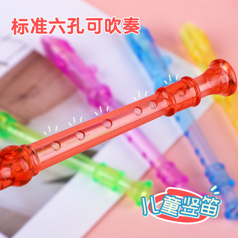Flauta transparente de seis agujeros mini flauta infantil infantil creativo instrumento musical tocando juguetes de jardín de infantes regalos