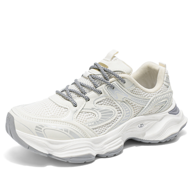 Zapatos de verano para hombres, nuevos zapatos de malla transpirables, zapatos deportivos para hombres, zapatos casuales de plataforma de todo fósforo, zapatos de papá para correr
