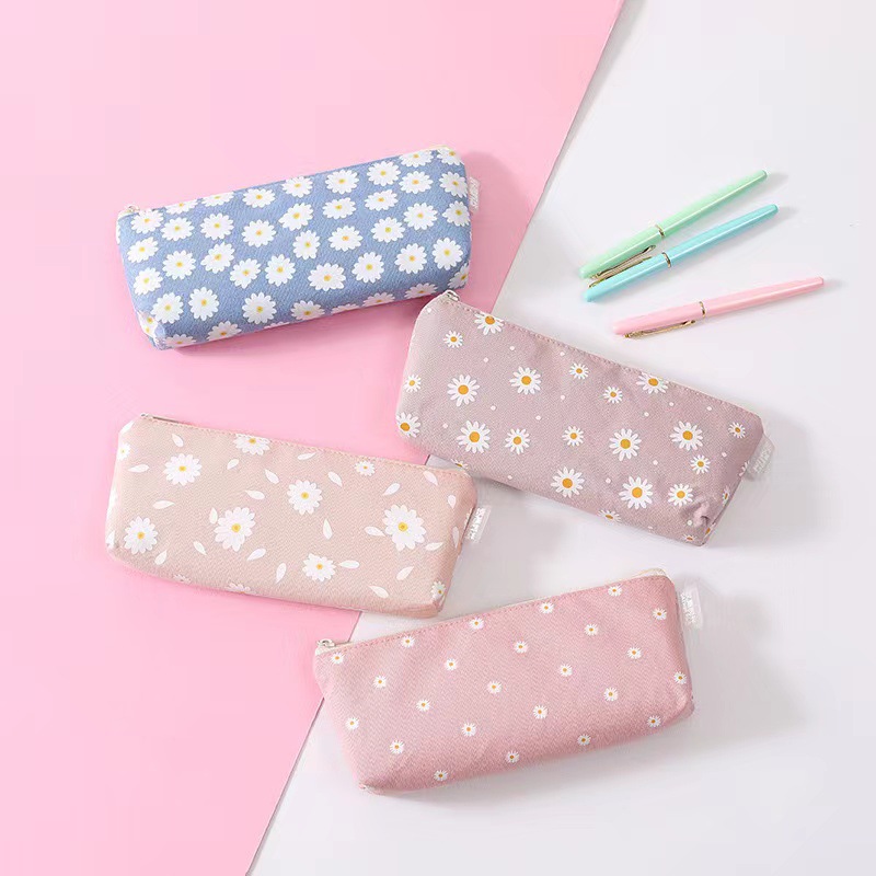 Fresh square capacious pencil case for students