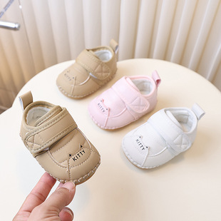 A generation of baby shoes 0 a 1-year-old boys and girls baby fleece-lined soft-soled cotton shoes 3-6-September toddler shoes winter