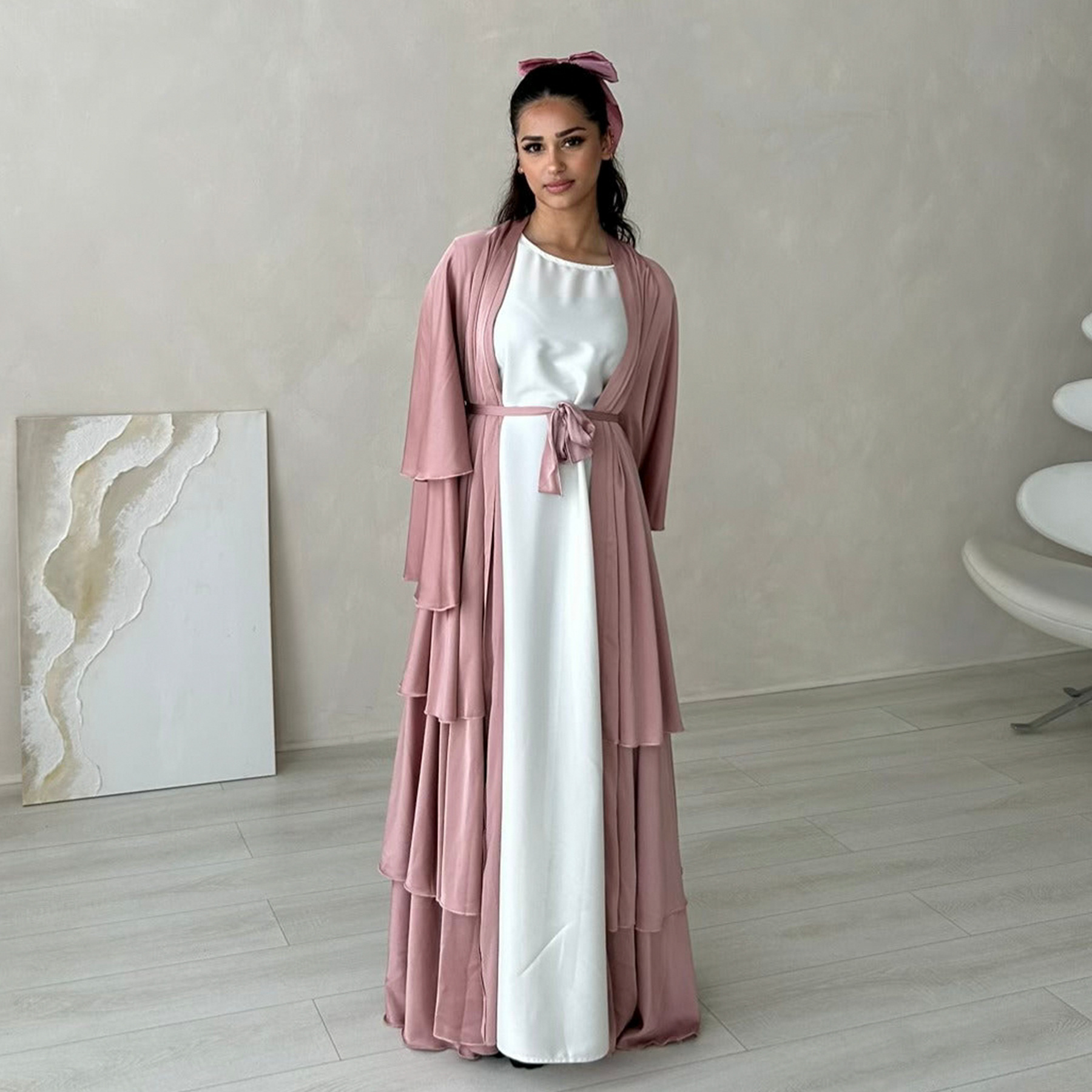 Loriya2024 Middle East Turkey Dubai Exquisite Elegant Cardigan Robe LR706_ecoleips.com