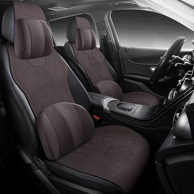 Four Seasons Pad — Seat Cover, Winter Small Waist - hk-01-brown-single-seat