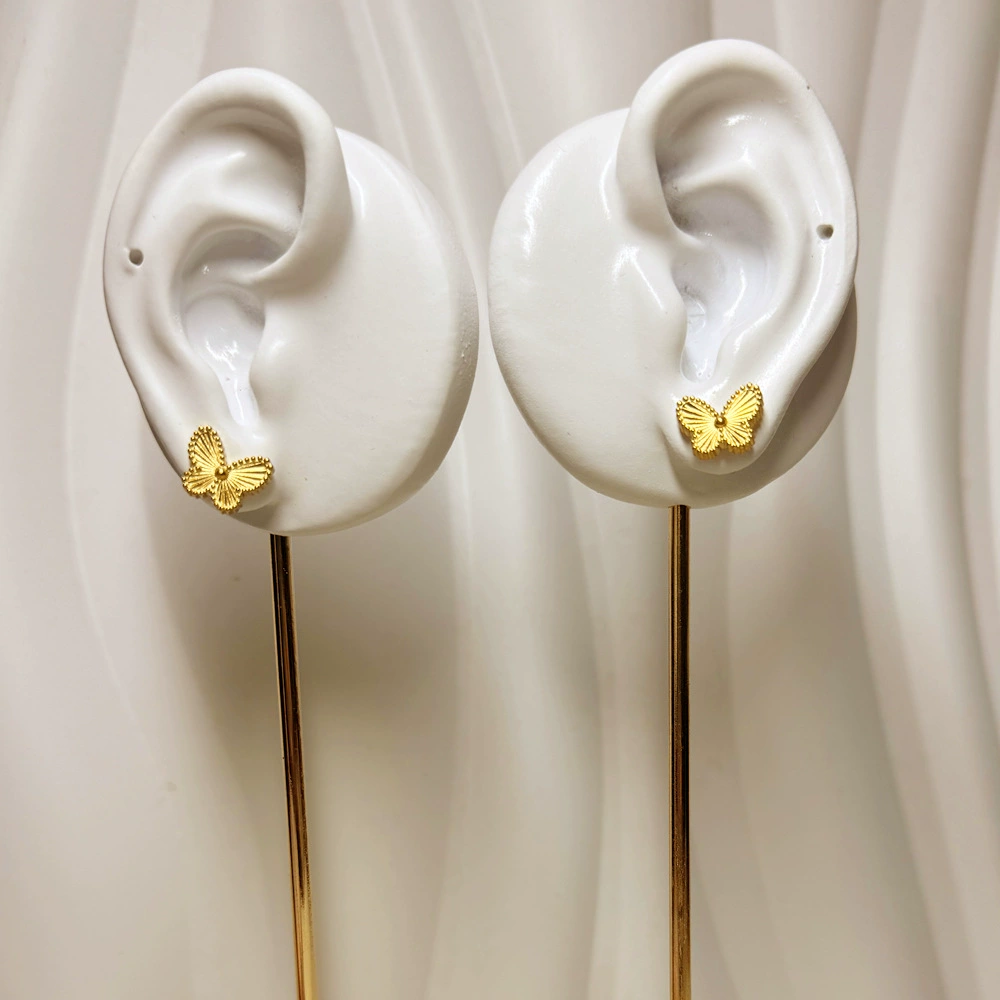 Earrings stainless steel, does not fade, 18 carat