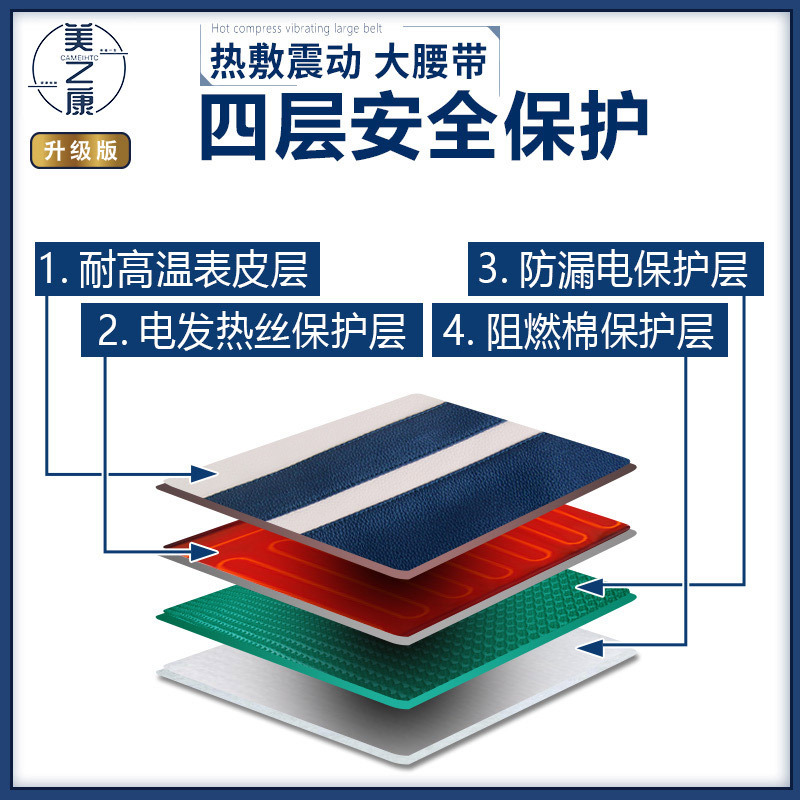 振動マッサージベルト温湿布遠赤外線加熱ベルト叔母 ems ウエストプロテクター怠惰な暖かい腹部と胃加熱ベルト|undefined