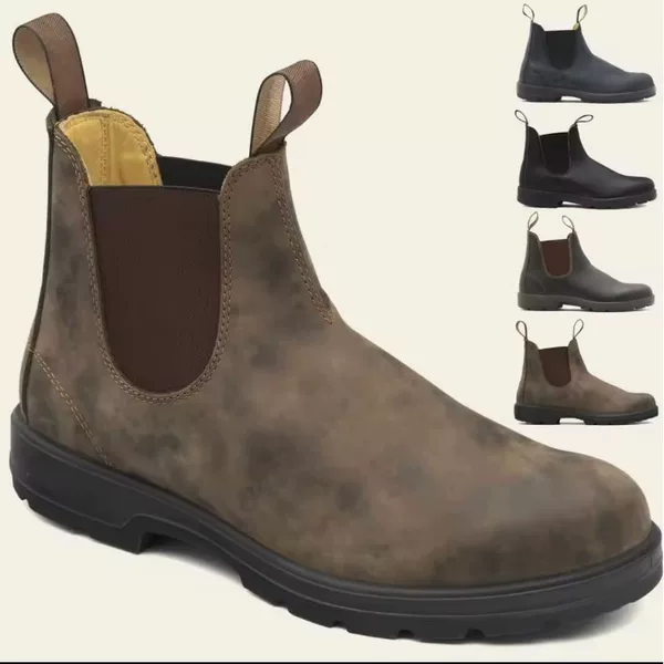 2025 Chelsea Boots Men's Big Toe British Retro Thick-Soled Casual Short Boots Boots Autumn and Winter 2025