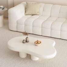 奶油风云朵茶几异形法式小户型木桌可爱客厅网红茶桌时尚家装爆款