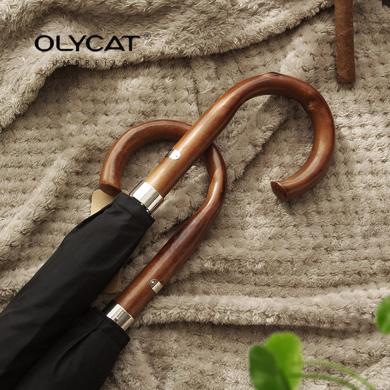 OLYCAT retro wooden curved handle 10 bones are strong and…