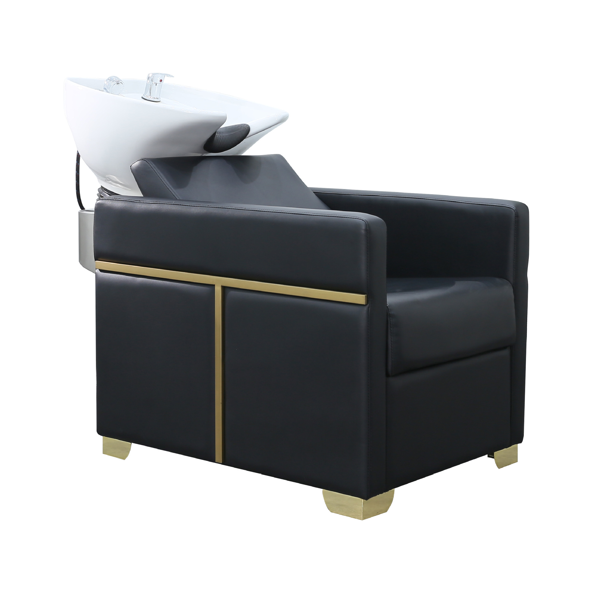 Salón de belleza de peluquería de moda lugar medio tumbado silla de lavado de pelo cama de lavado de pelo Corte de pelo máquina de lavado de agua multifuncional fábrica venta directa