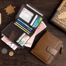 正品钱包男折叠短款驾驶证多功能钱包二合一男士皮夹卡包