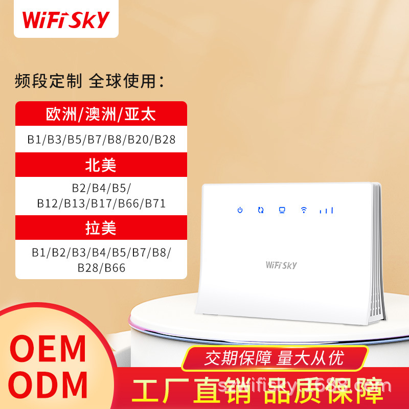 WIFISKY GR403桌面式三网通4G插卡无线路由便携移动车载WiFi路由