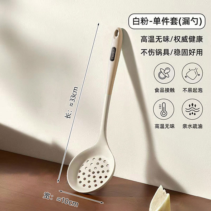 Nuevos utensilios de cocina de silicona polvo blanco color de cocina