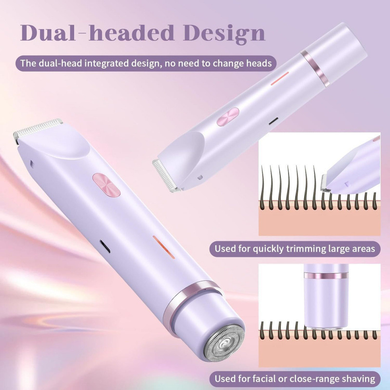Cross-border double-head shaver epilator women's private parts trimmer electric shaver women's hair removal device Amazon 3