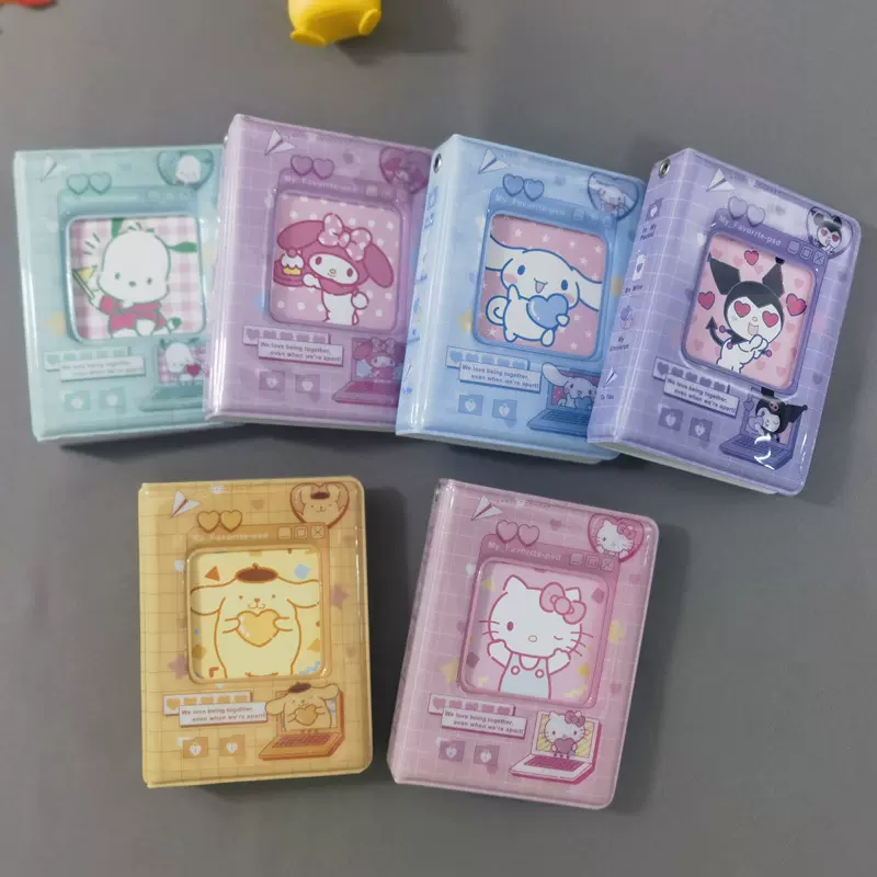 新款三丽鸥卡册3寸库洛米帕恰够玉林狗卡通拍立得相册咕卡收纳册