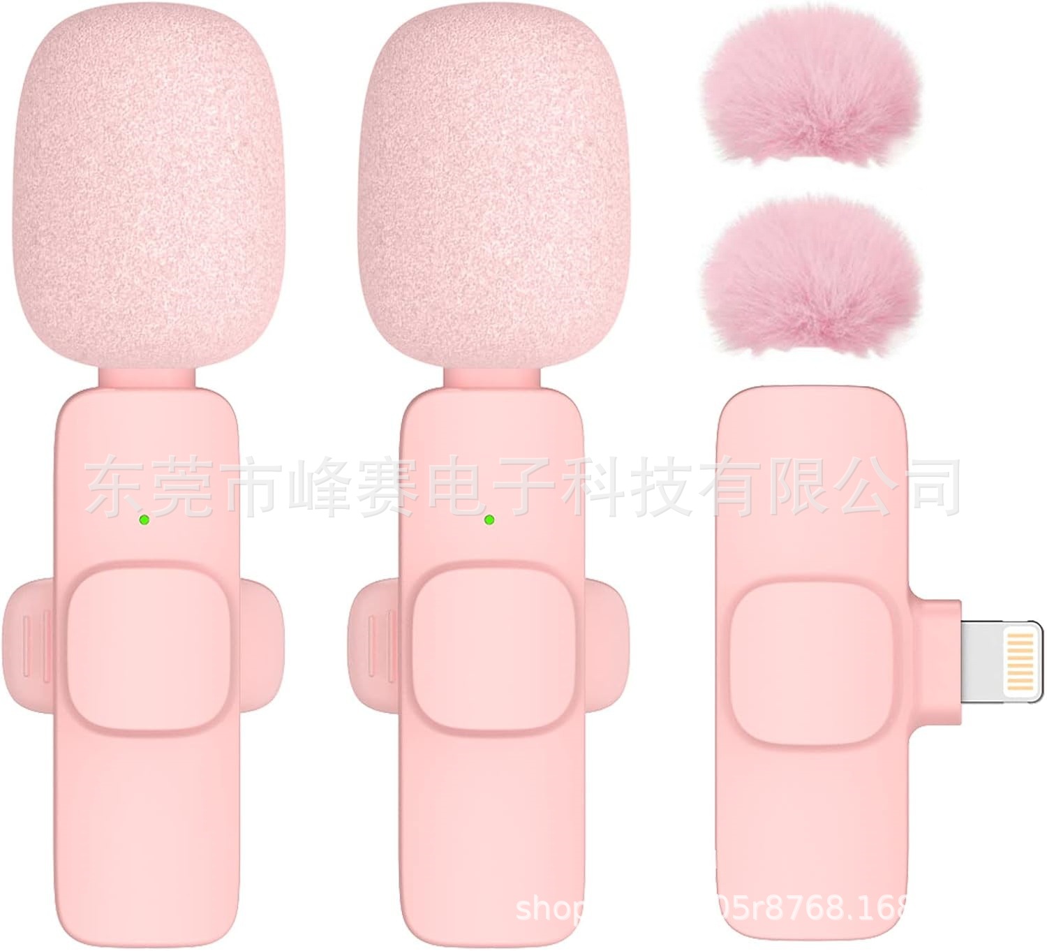 Pink K1K9 micrófono de clip de cuello inalámbrico uno a dos teléfono móvil en vivo grabación al aire libre radio micrófono pequeño con reducción de ruido