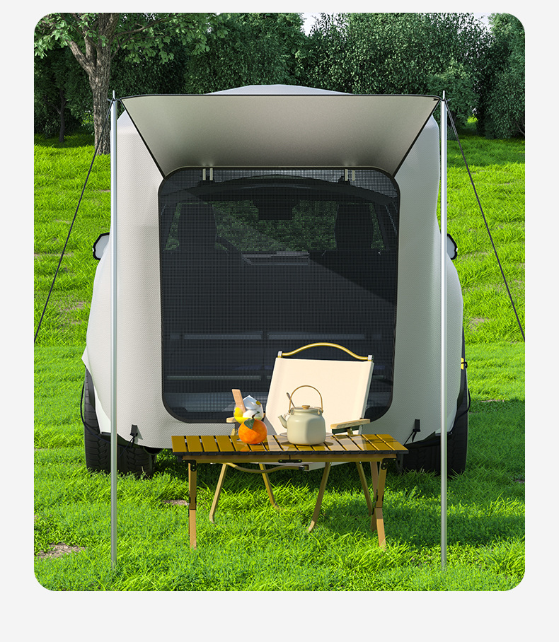 Car Rear Tent Suv No-Setup Trunk Sunshade Tent Outdoor Camping Multifunctional Trunk Tent Portable