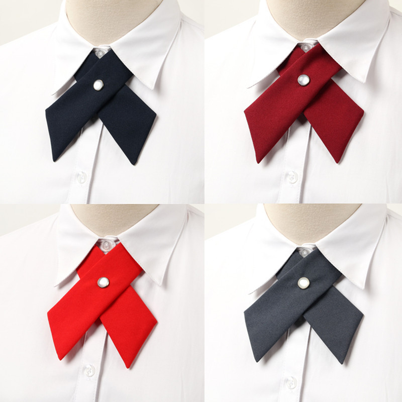 Japanese-Style Cross Jk Bow Tie Solid Color Bank Shirt Thailand Black Burgundy Bow Tie College Style Cross Collar Flower for Women Japanese-Style Cross Jk Bow Tie Solid Color Bank Shirt Thailand Black Burgundy Bow Tie College Style Cross Collar Flower for Women