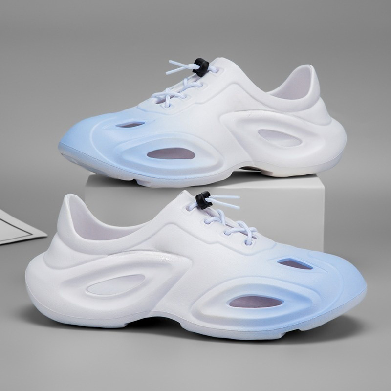 Zapatos con agujeros Sandalias antideslizantes de puntera de suela gruesa de verano de playa para hombre EVA Sensación de mierda Sandalias y zapatillas de conducción transfronteriza