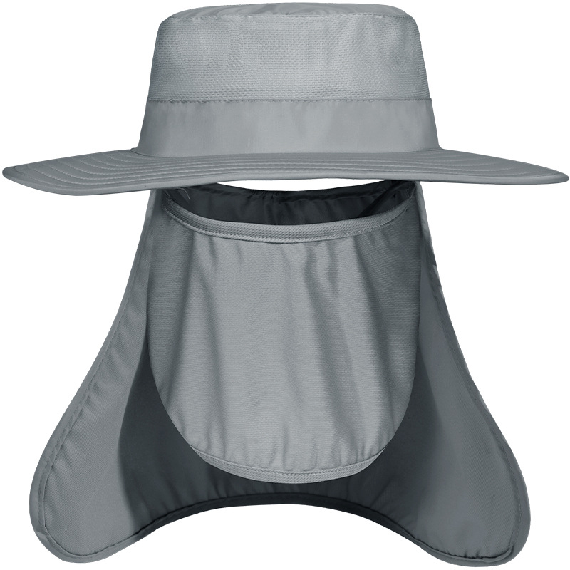Sunscreen fisherman outdoor fishing, mountain climbing, sunshade men's oversized brim, hat curtain, breathable mask, sun_voghion.com