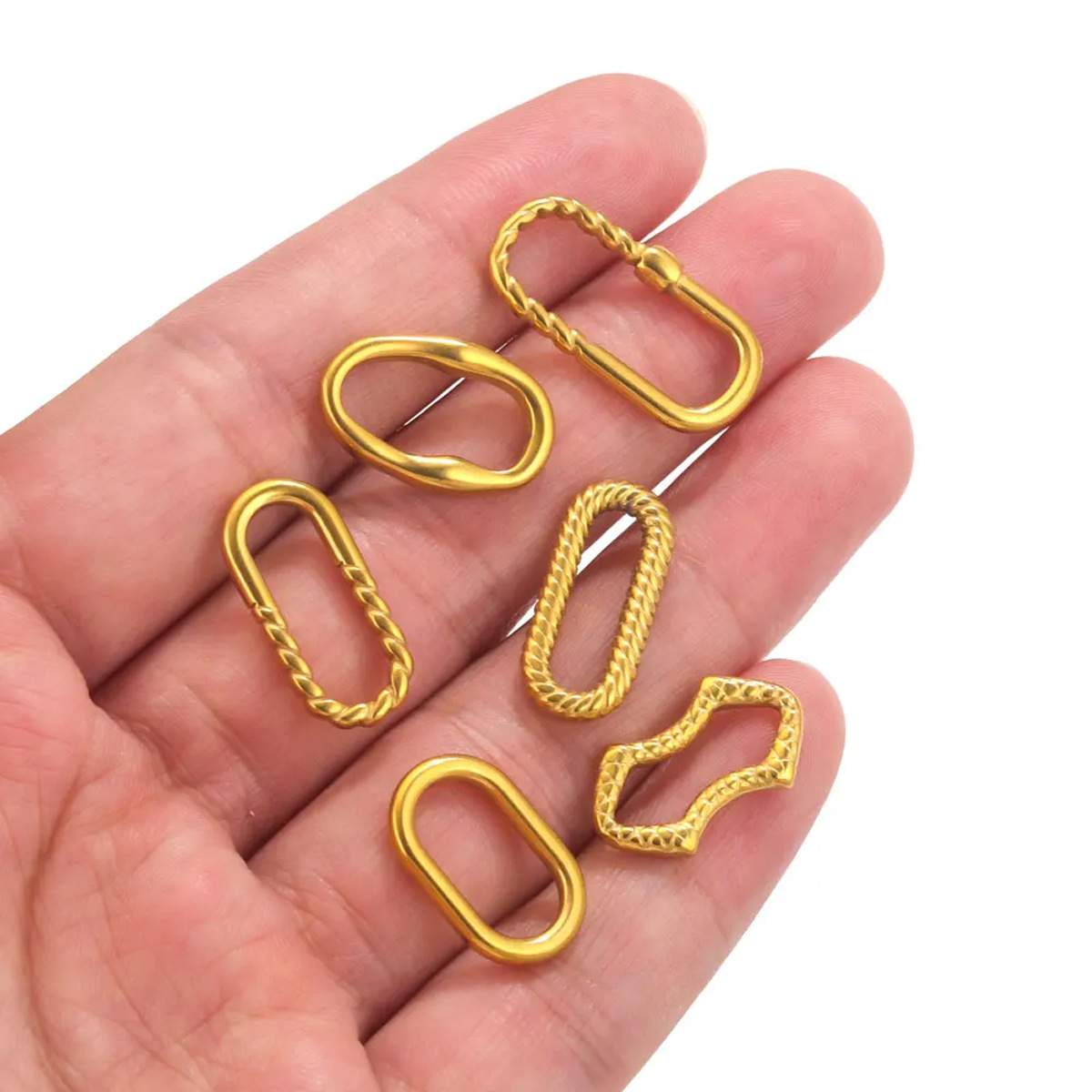 304 Stainless Steel Material 5 PCS/Package 304 Stainless Steel Geometric Earring Connector