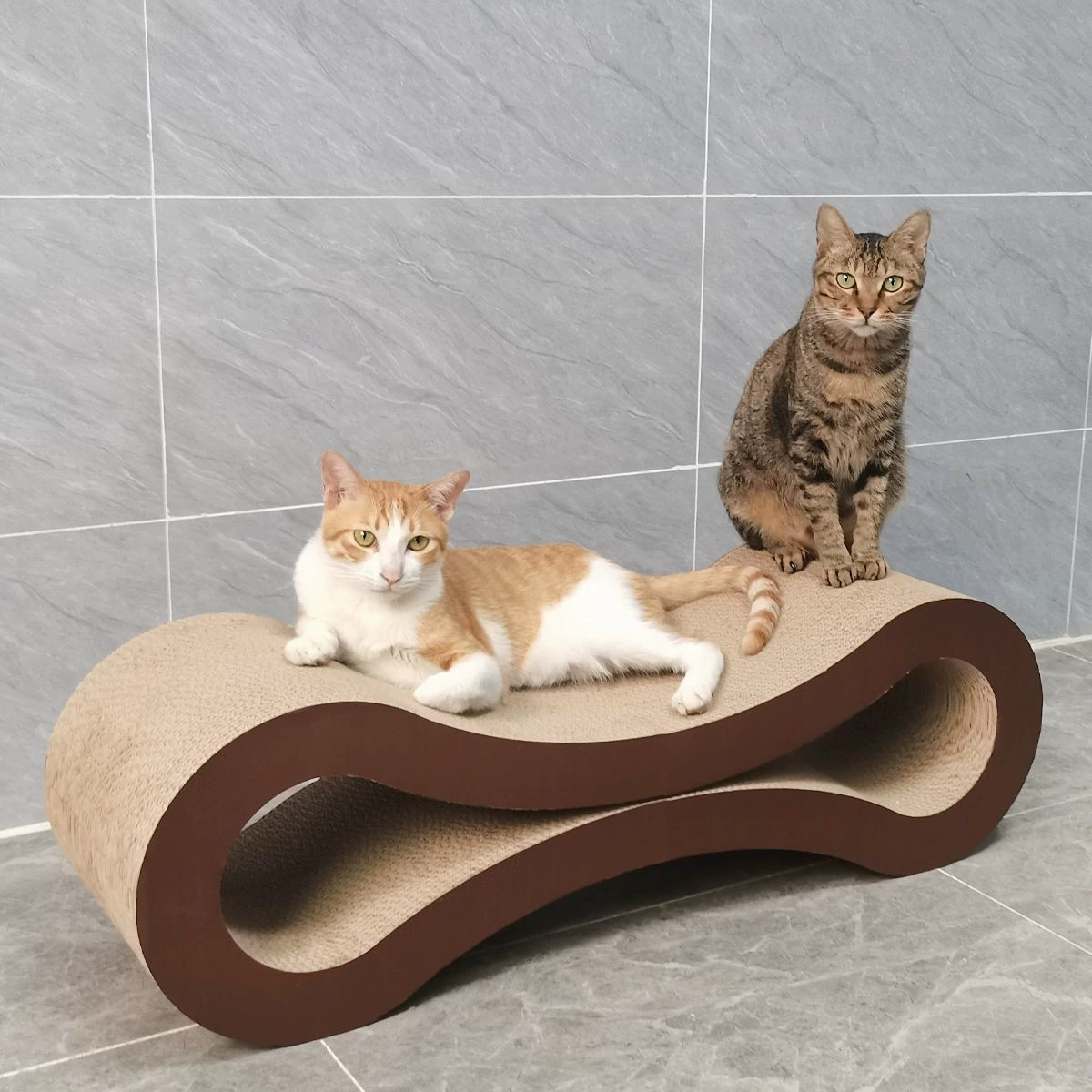 Доска для кошачьих когтей, гнездо для кошачьих когтей, очень большое гнездо для кошек из гофрированной бумаги, принадлежности для шлифовки кошачьих когтей, 8-образный диван-шезлонг большого размера