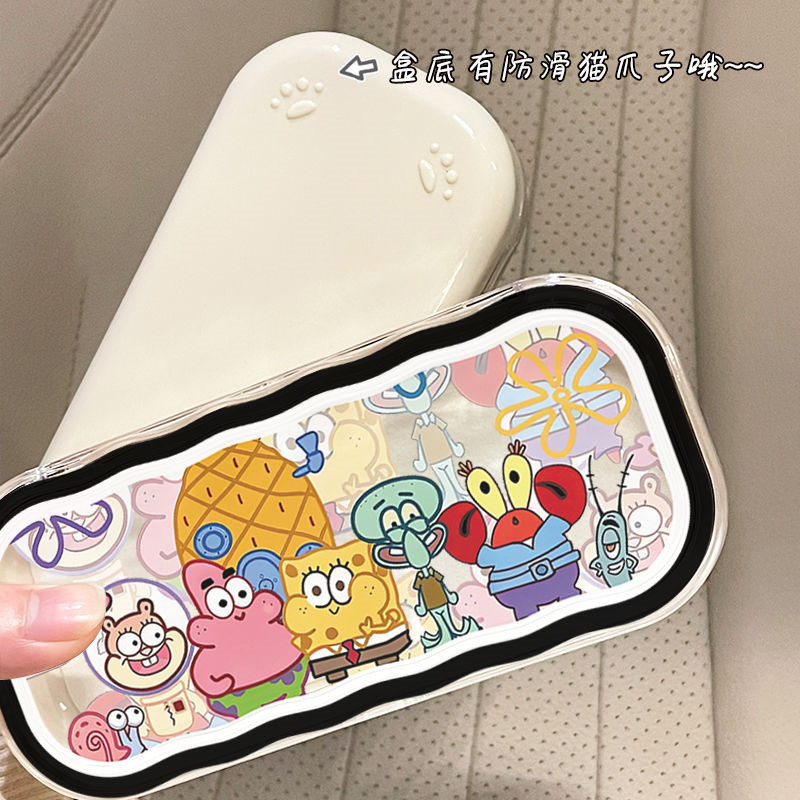 Estuche para gafas moderno con un toque de alta gama, diseño ondulado y bonito, estuche transparente portátil para gafas, estuche para gafas de miopía, estuche para gafas infantiles.