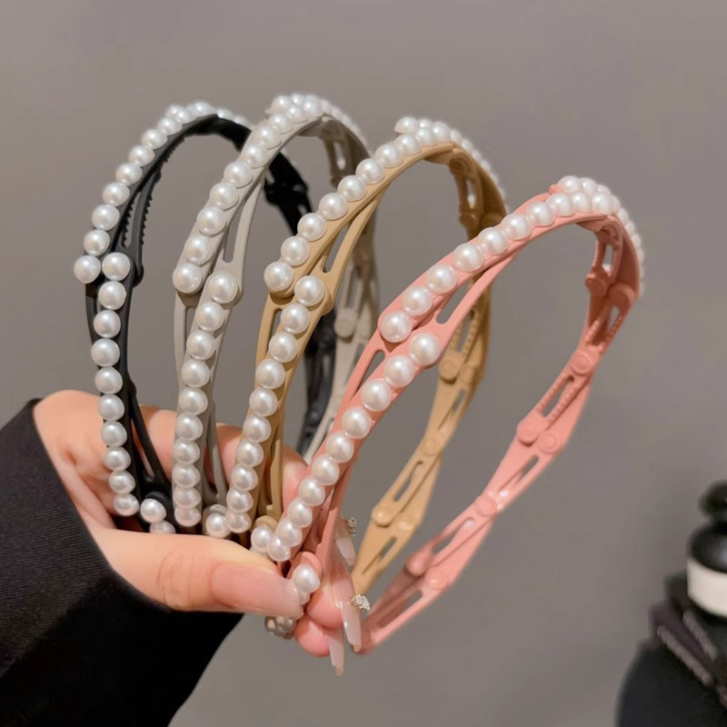 Diadema portátil plegable retráctil, diadema sin cabeza para mujer, diadema para el lavado de cara, horquilla de cabello a presión especial, tocado de paquete de cabello