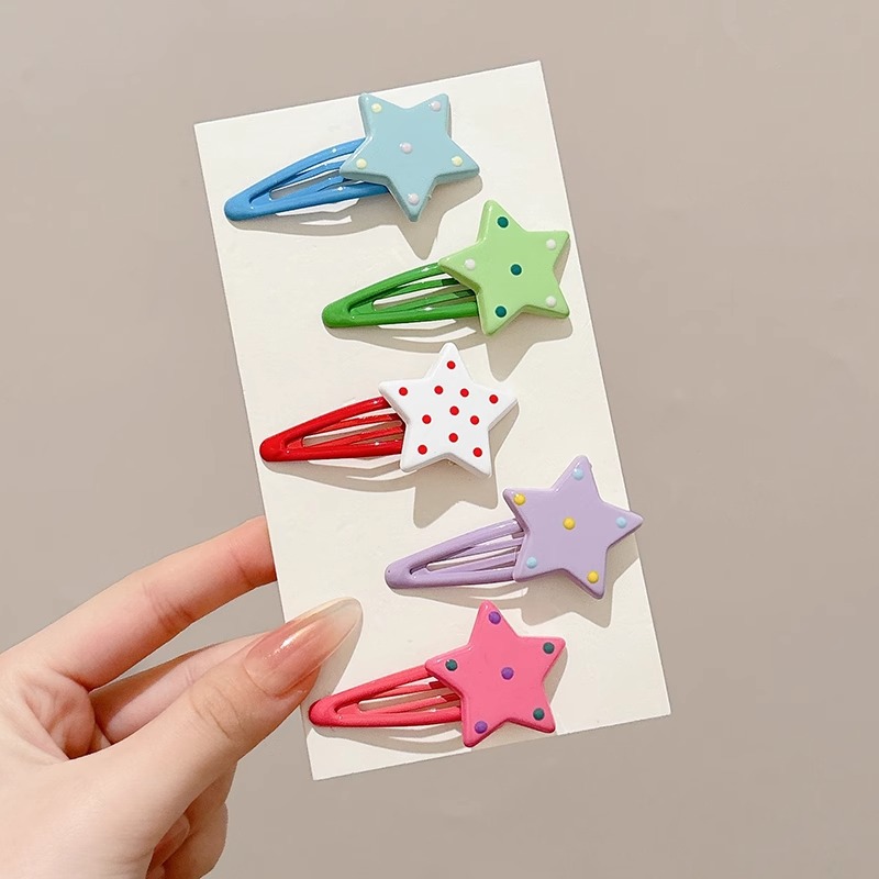 Nuevo clip de punto de onda de dopamina de color adorable cabello de niña frangeo clip lateral clip clip de cabello de estudiantes adornamiento para el cabello