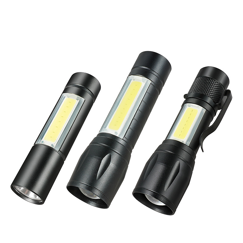 Linterna LED transfronteriza mini portátil luz lateral recargable Remoto Portátil al aire libre hogar pequeña linterna