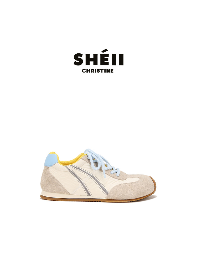 [Chao Bunan] super caliente dulce pequeño lindo ~ pequeña cabeza inclinada dentro de la altura de los zapatos deportivos casuales de entrenamiento de la mujer zapatos Gump