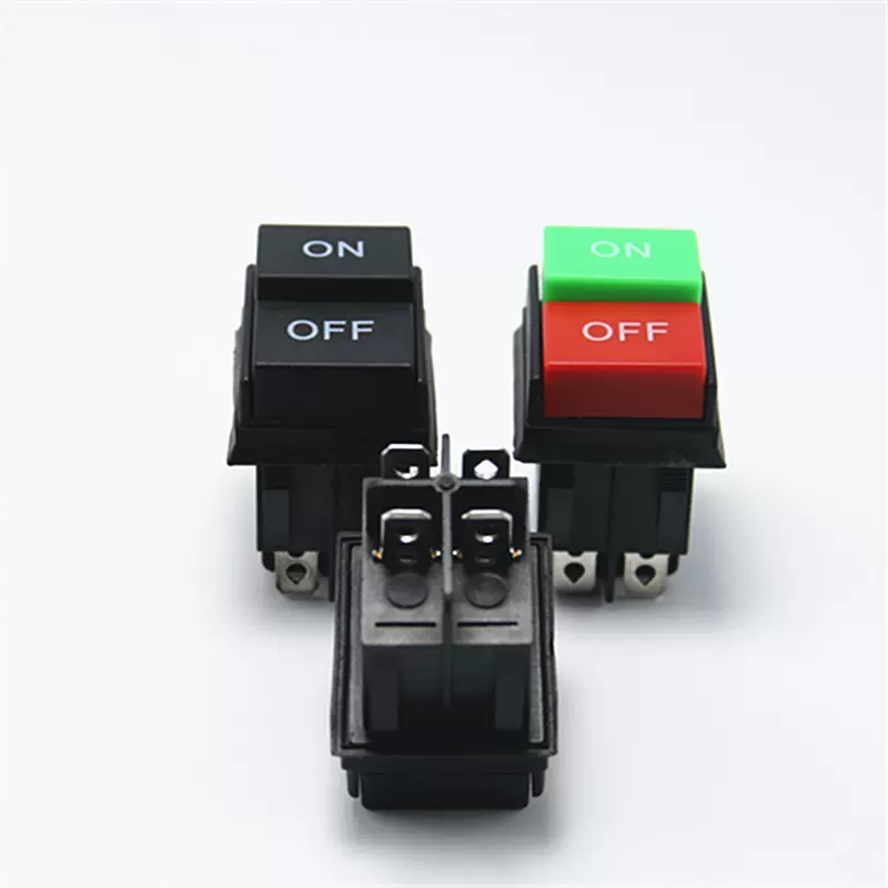 船型开关电焊机大功率大电流翘板开关KCD带灯6脚按压式船型开关