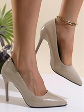 T 93148 Heels Pointed Toe Patent Leather ϸ����ͷ�߸�Ь