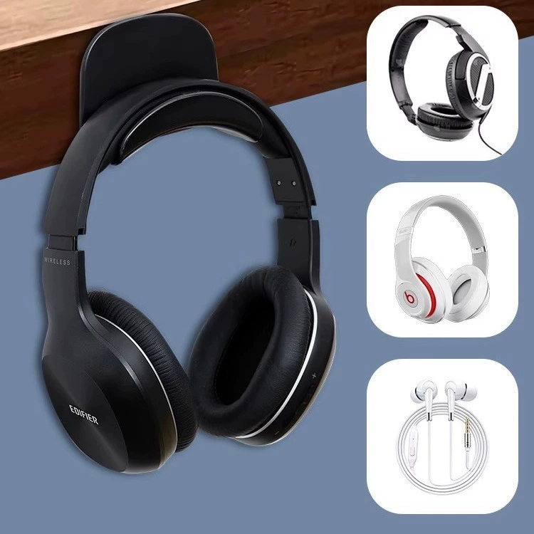 Без отверстий для крепления на стену наушников и Bluetooth гарнитур, лёгкая фиксация, черный или белый