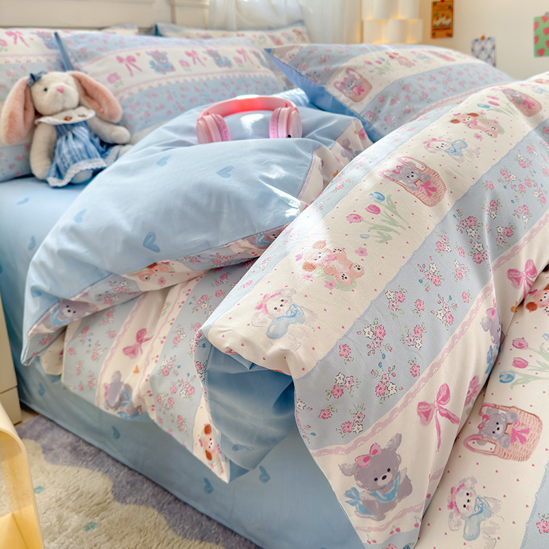 Funda de edredón de algodón de una sola pieza 2024 nueva sábana de algodón cubierta de edredón individual 150x200x230 sábana