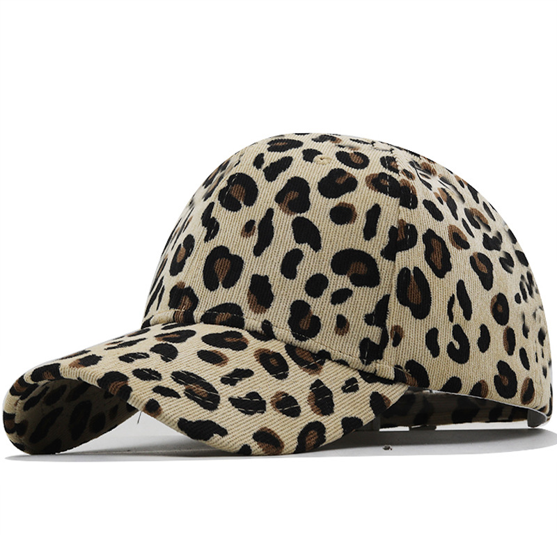 Unisex Retro Leopard Curved Eaves Baseball Cap display picture 3