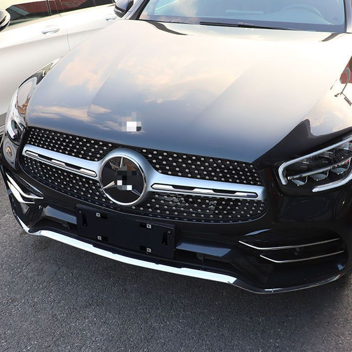 Suitable for Mercedes-Benz GLC300L fog lamp decorative strip GLC260L new C- class E300L A200L modified front bumper bright strip