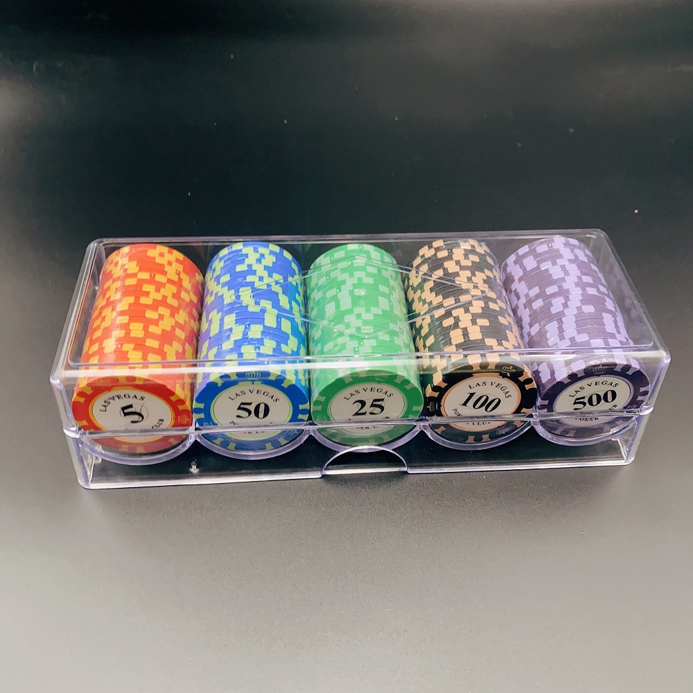 Bandeja de caja de chips de plástico de suministro con tapa 100 piezas caja de rack de chips de acrílico transparente caja de chips de plástico personalizada