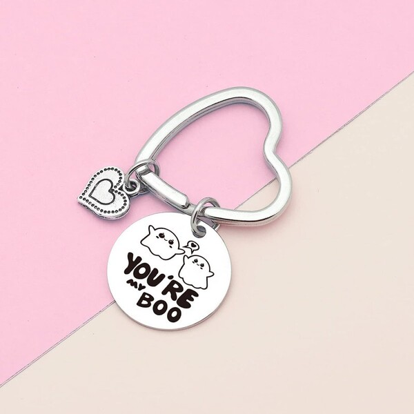 Ghost keychain stainless steel for St. Valentine's Day