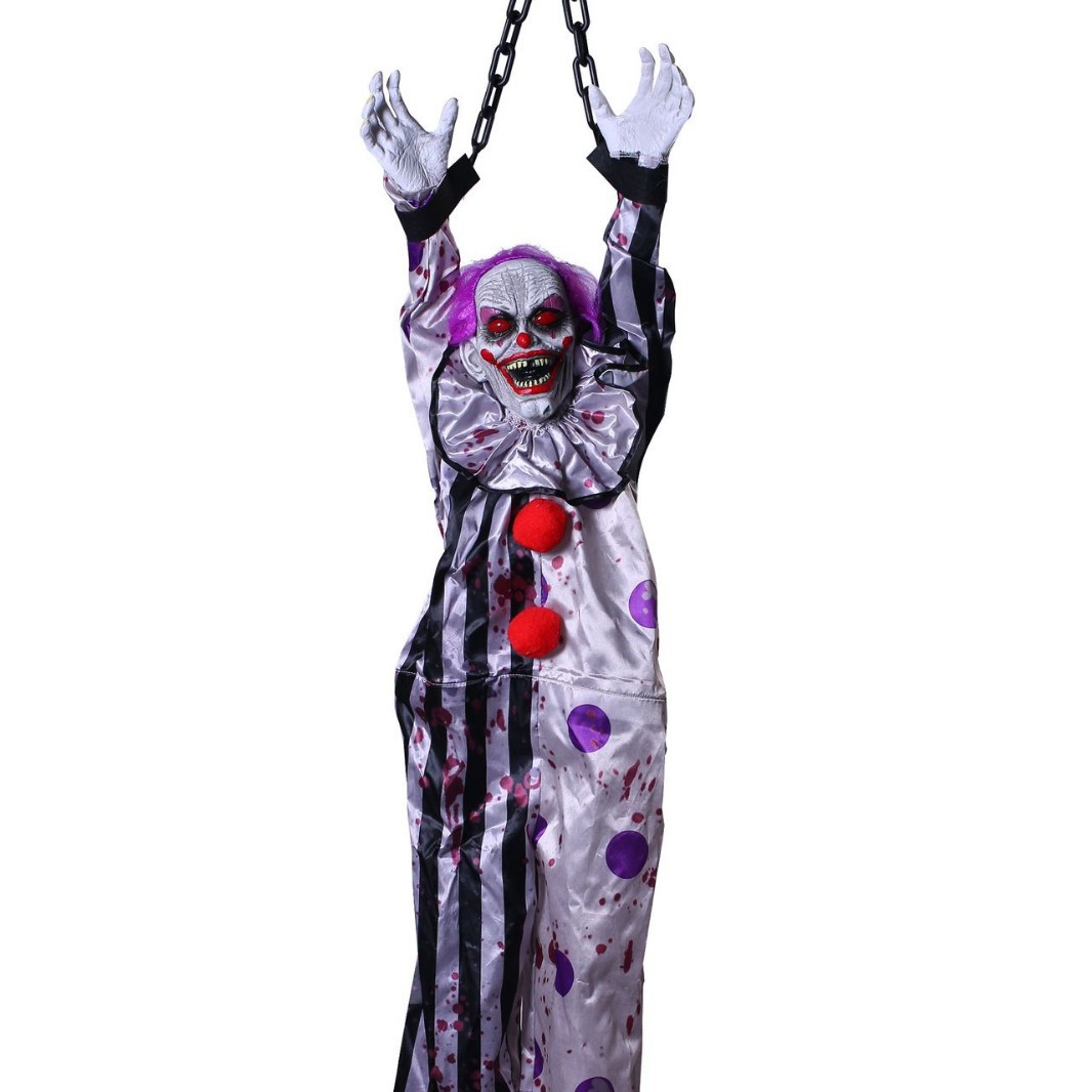 Halloween nuevo controlado por voz sonido luminoso colgante fantasma decoración de terror accesorios de la casa embrujada suministros payaso enfermera image 8