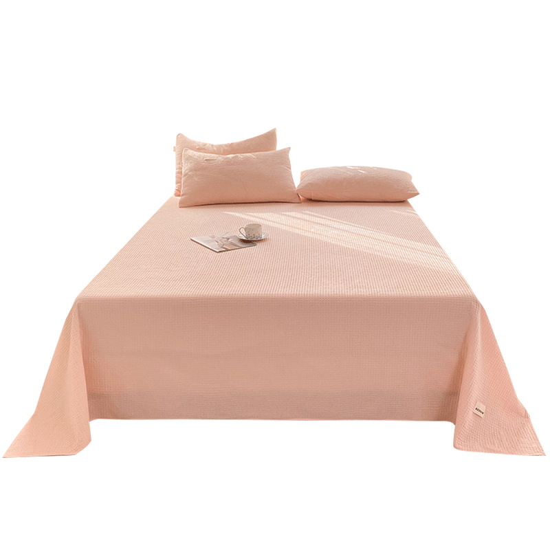 Una sábana de algodón waffle de categoría 1 pieza única 100 cubierta de cama de algodón pieza individual otoño e invierno tatami gruesa sábana pieza de tres piezas