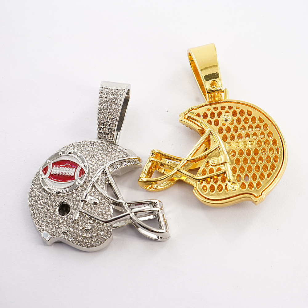Joyas transfronterizas con un conjunto de diamantes de moda cool sombrero de béisbol collar joyas hip hop para hombres cadena de torsión de 5 mm