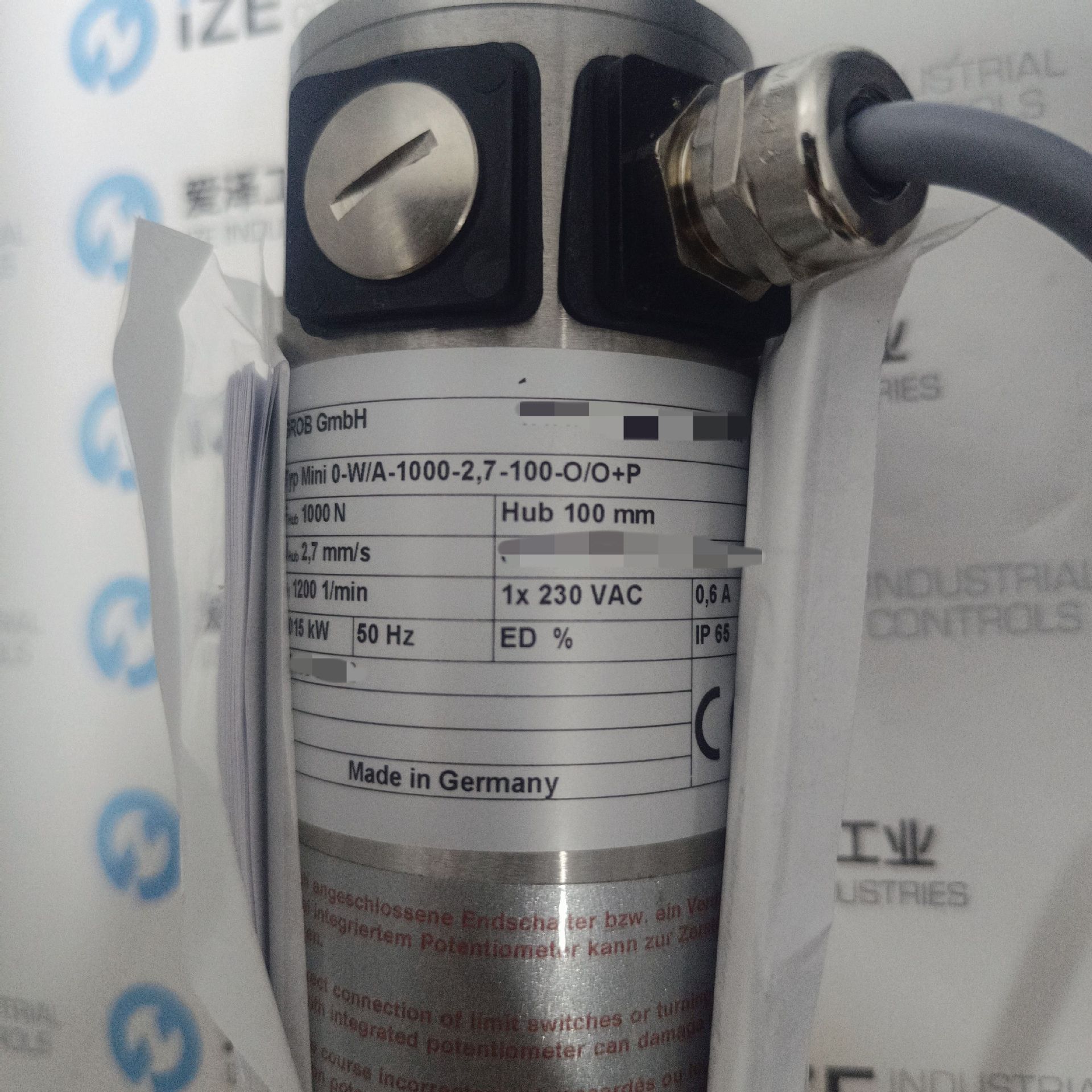 GROB执行器Mini 0-W/A-1000-2,7-100-O/O+P原装