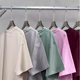 Xuanjia men's clothing 2024 New 190g loose oversize men's cotton T-shirt fashion brand short sleeve blank solid color