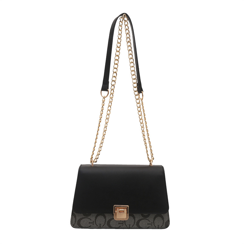 2024 otoño y invierno nueva moda bolsas de cadena de color sólido textura casual bolsas inferiores retro bolsas de bloqueo de aire extranjero