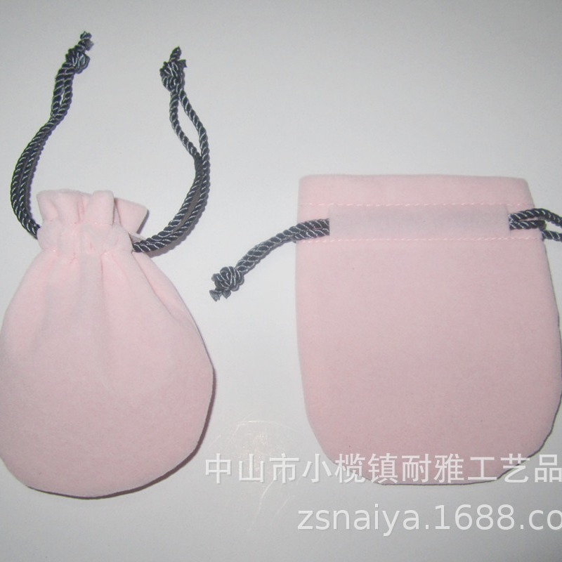 厂家批发双面绒束口绒布袋礼品袋抽绳防尘可印logo珠宝首饰收纳袋