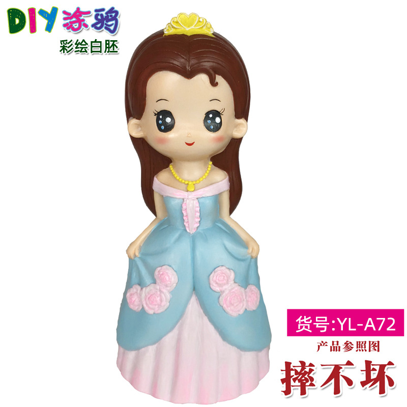 Gran vinilo yeso muñeca embrión blanco al por mayor puntada alcancía gran puntada artesanal DIY colorear blanco