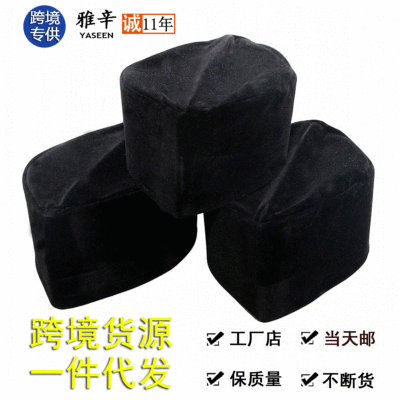 跨境货源东南亚穆斯林礼拜帽绒面马来船帽伊斯兰男帽现货批发代发|ms